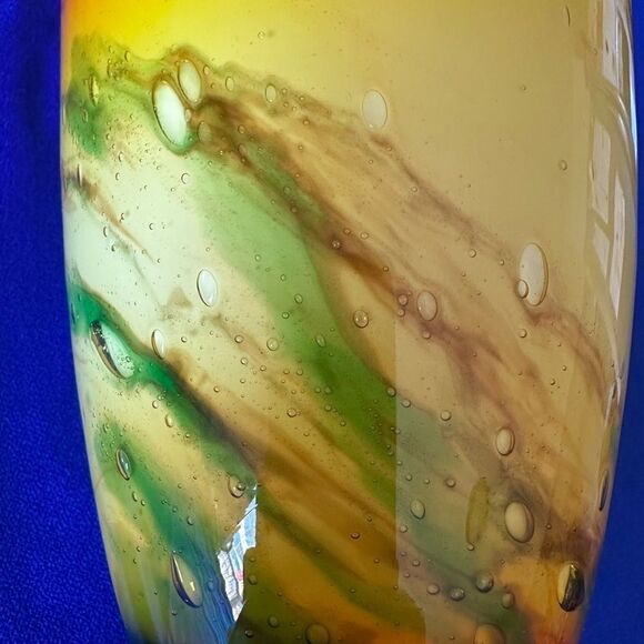 Orange Footed Handkerchief Vase Fulvio Bianconi style - Picture 3 of 6